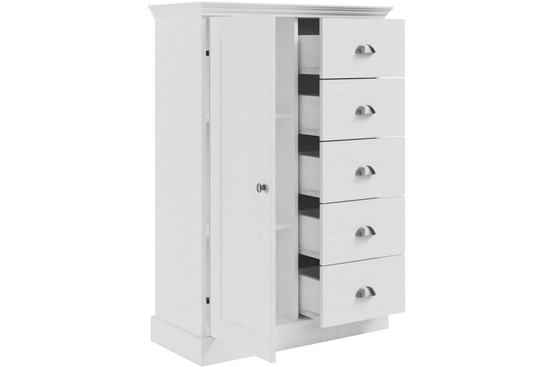 Byrå Motala 75x35x110 cm, Vit - 75x35x110 cm, Vit - Förvaring - Förvaringsmöbler - Byrå