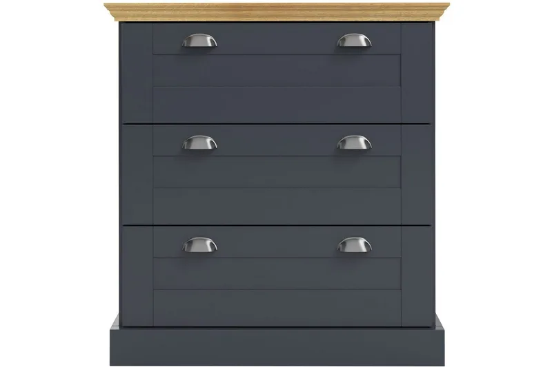 Byrå Motala 75x35x80 cm, Antracit/Ek - 75x35x80 cm, Antracit/Ek - Förvaring - Förvaringsmöbler - Byrå