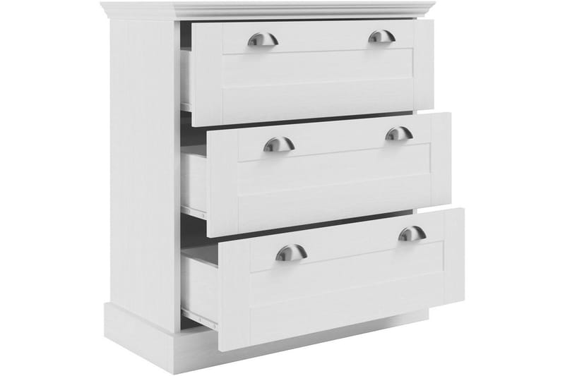 Byrå Motala 75x35x80 cm, Vit - 75x35x80 cm, Vit - Förvaring - Förvaringsmöbler - Byrå