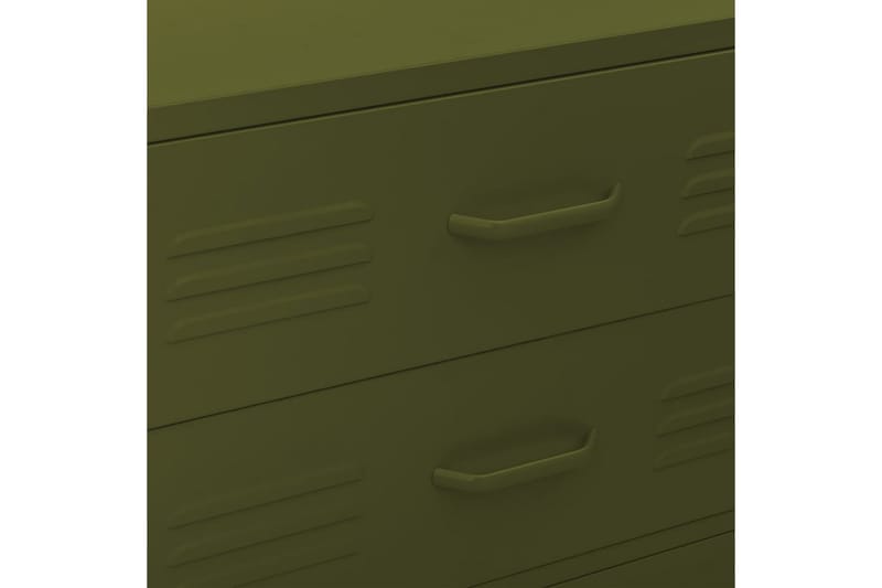 Byrå olivgrön 80x35x101,5 cm stål - Grön - Förvaring - Förvaringsmöbler - Byrå