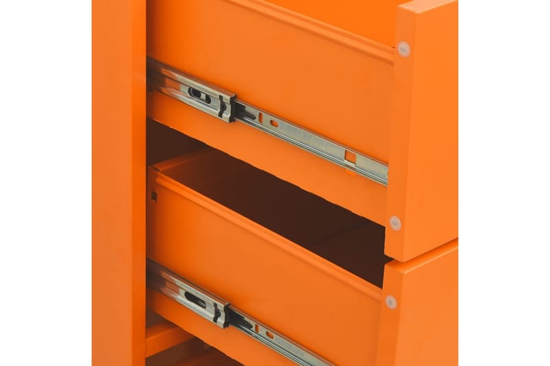Byrå orange 80x35x101,5 cm stål - Orange - Förvaring - Förvaringsmöbler - Byrå