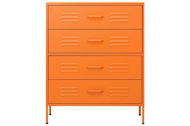 Byrå orange 80x35x101,5 cm stål - Orange - Förvaring - Förvaringsmöbler - Byrå
