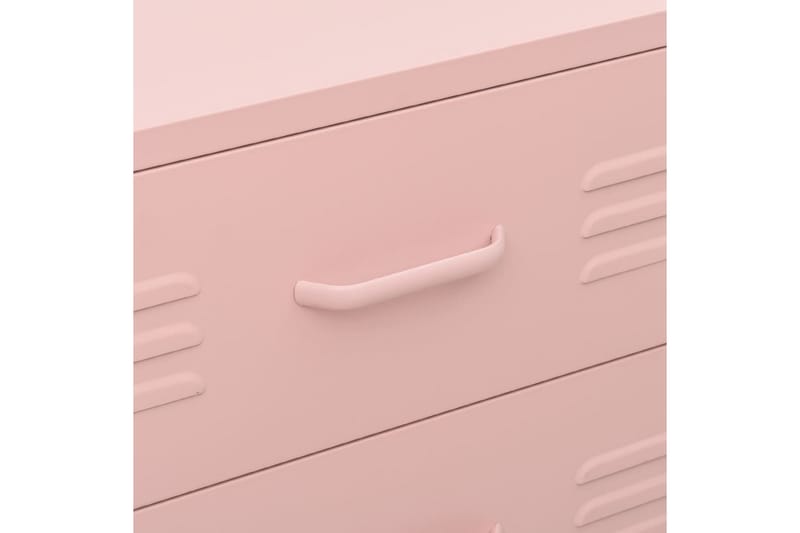 Byrå rosa 80x35x101,5 cm stål - Rosa - Förvaring - Förvaringsmöbler - Byrå