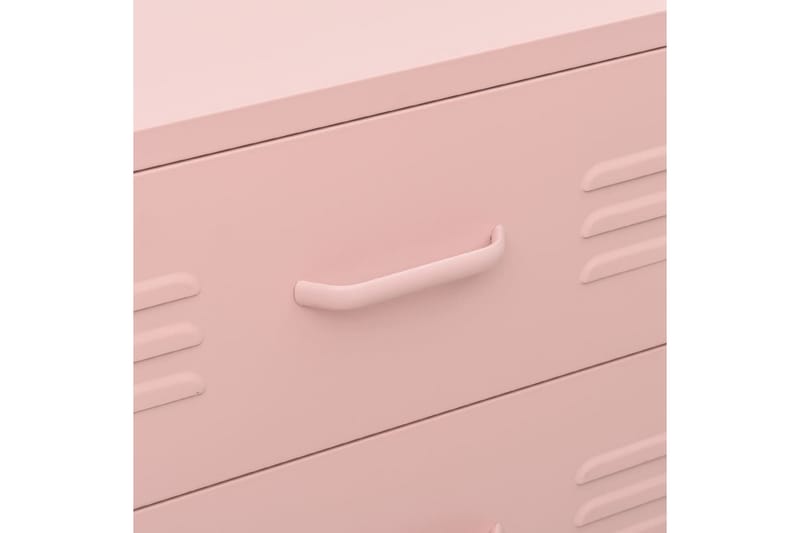 Byrå rosa 80x35x101,5 cm stål - Rosa - Byrå