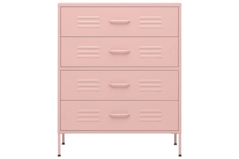 Byrå rosa 80x35x101,5 cm stål - Rosa - Förvaring - Förvaringsmöbler - Byrå