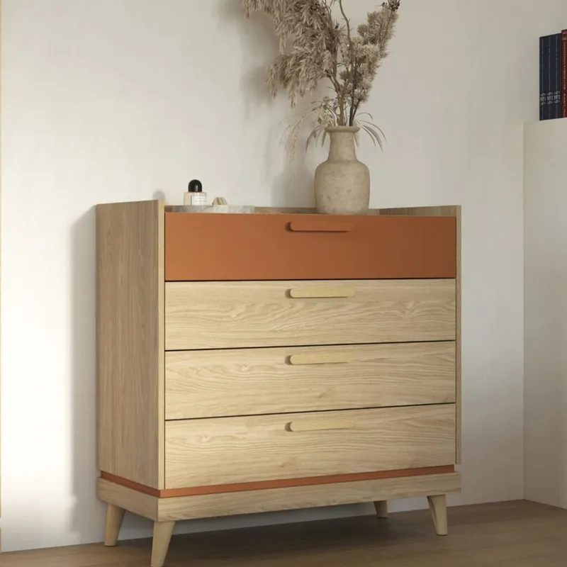 Byrå Scandi med 4 lådor - Oljerad Ek - Förvaring - Förvaringsmöbler - Byrå