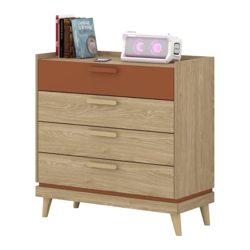 Byrå Scandi med 4 lådor - Oljerad Ek - Förvaring - Förvaringsmöbler - Byrå