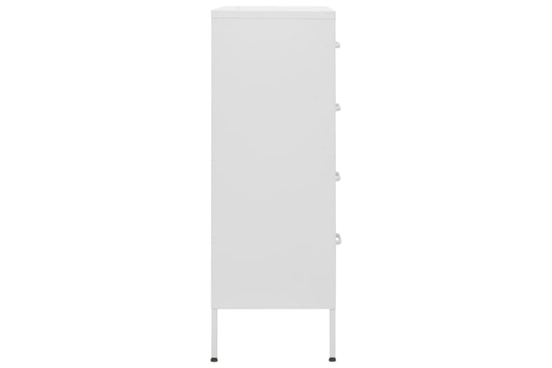 Byrå vit 80x35x101,5 cm stål - Vit - Förvaring - Förvaringsmöbler - Byrå