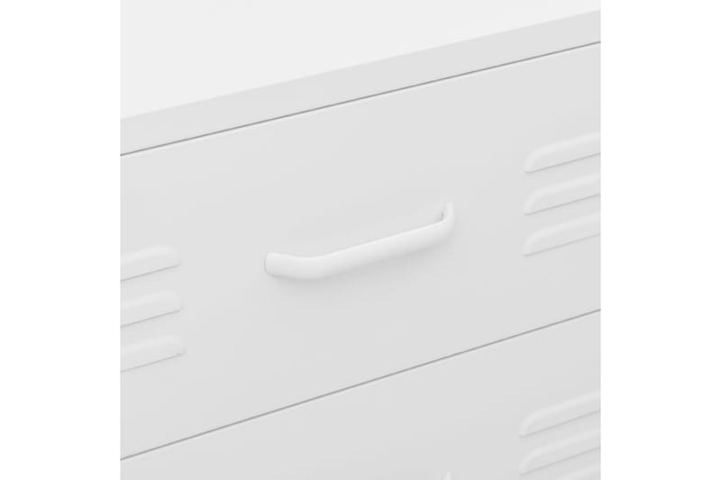Byrå vit 80x35x101,5 cm stål - Vit - Förvaring - Förvaringsmöbler - Byrå