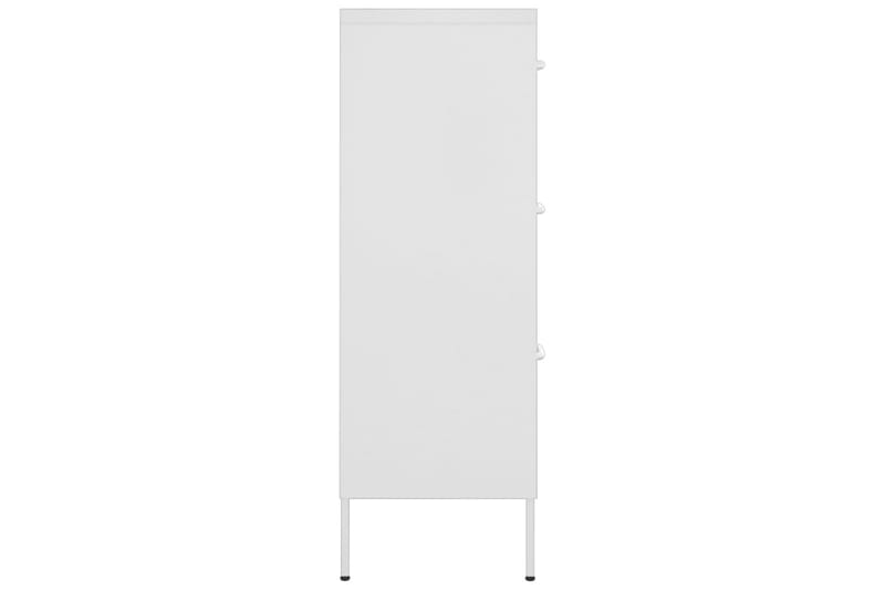 Byrå vit 80x35x101,5 cm stål - Vit - Förvaring - Förvaringsmöbler - Byrå
