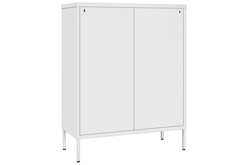 Byrå vit 80x35x101,5 cm stål - Vit - Förvaring - Förvaringsmöbler - Byrå