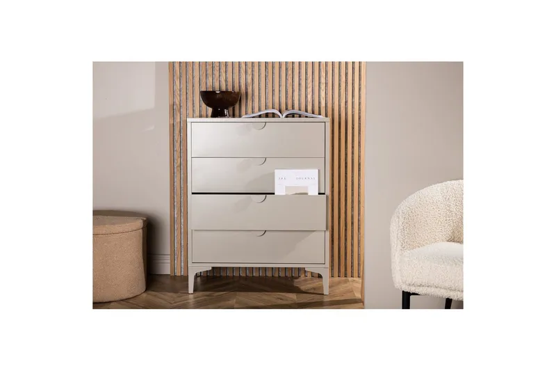 Byrå Piring - Beige, 40x78x98 - Förvaring - Förvaringsmöbler - Byrå