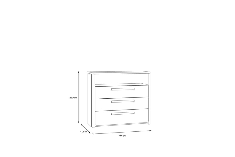 Ahmetbay Byrå 41x99 cm - Grå/Brun - Förvaring - Förvaringsmöbler - Byrå
