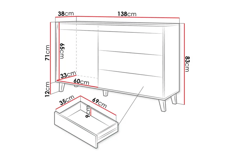 Amshyttan Byrå - Antracit - Förvaring - Förvaringsmöbler - Byrå