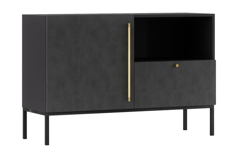 Anjal Byrå 120 cm, Svart
