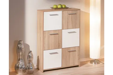 Aragon Skåp 77 cm Hög - Vit/Ljus Ek - Förvaring - Förvaringsmöbler - Byrå