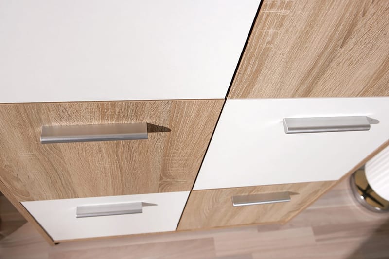 Aragon Skåp 77 cm Hög - Vit/Ljus Ek - Förvaring - Förvaringsmöbler - Byrå