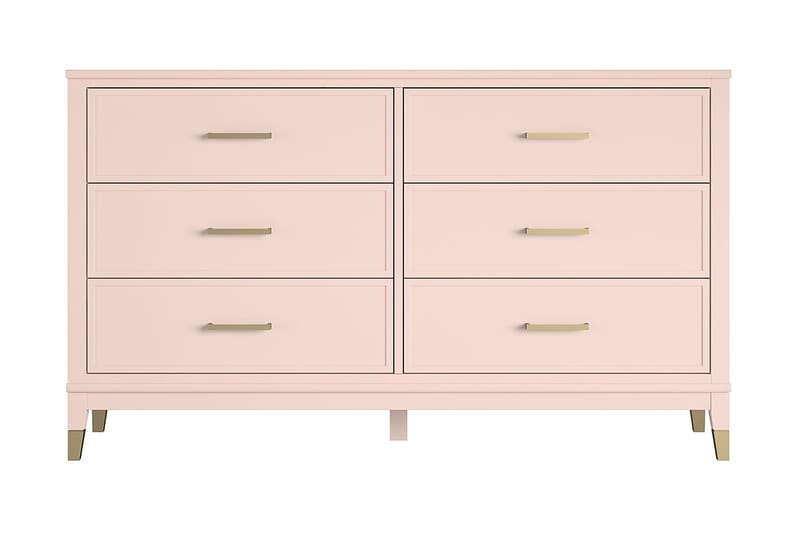 AVIKE Byrå med 6 lådor Rosa - Förvaring - Förvaringsmöbler - Byrå