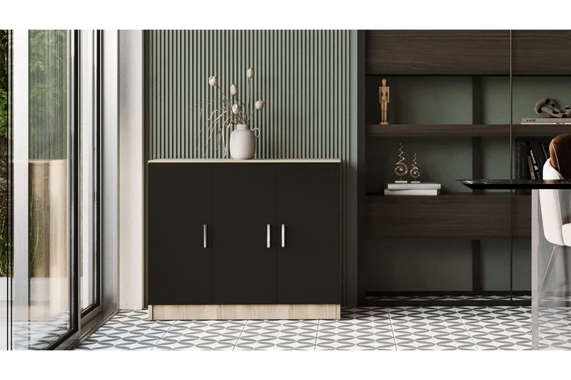 Barrock Highboard 38x89 cm - Natur/Svart - Förvaring - Förvaringsmöbler - Byrå