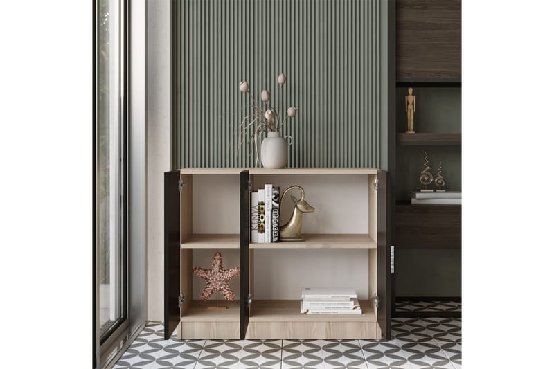 Barrock Highboard 38x89 cm - Natur/Svart - Förvaring - Förvaringsmöbler - Byrå