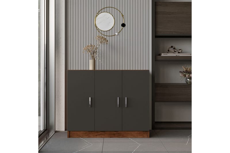 Barrock Highboard 38x89 cm - Teak/Antracit - Förvaring - Förvaringsmöbler - Byrå