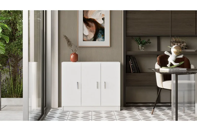 Barrock Highboard 38x89 cm - Vit - Förvaring - Förvaringsmöbler - Byrå