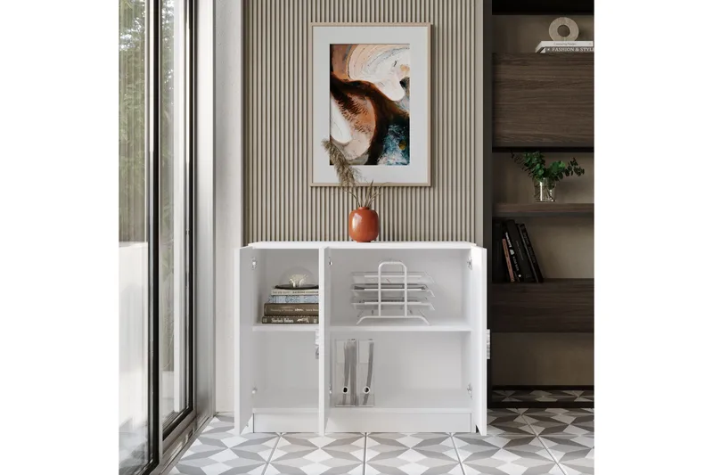 Barrock Highboard 38x89 cm - Vit - Förvaring - Förvaringsmöbler - Byrå