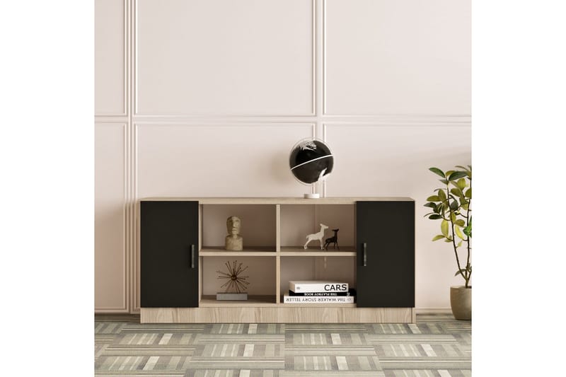 Barrock Highboard 46x140 cm - Natur/Svart - Förvaring - Förvaringsmöbler - Byrå