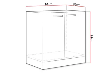 Bianco Skåp för tvättmaskin 80x52x82 cm - Vit - Förvaring - Skåp - Köksskåp