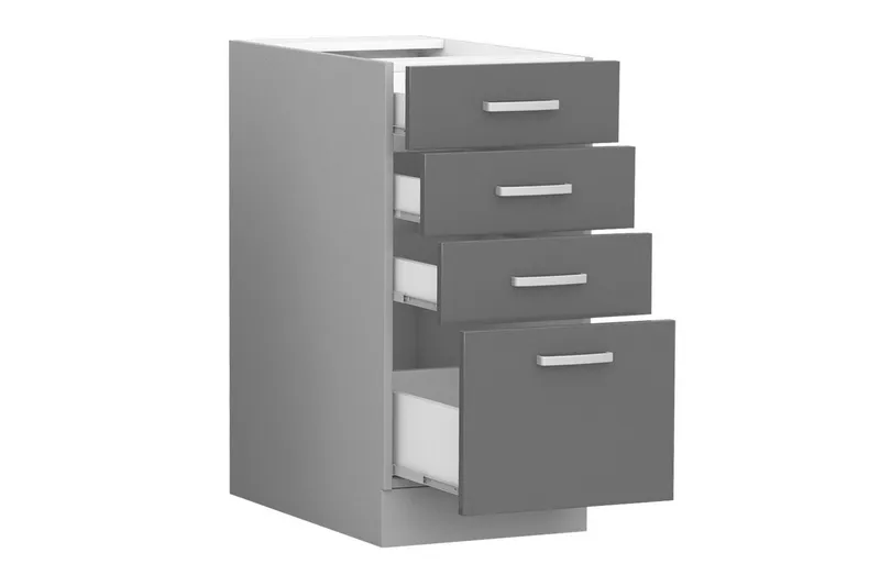 Bianco Skåp med lådor 40x52x82 cm - Vit - Förvaring - Skåp - Köksskåp