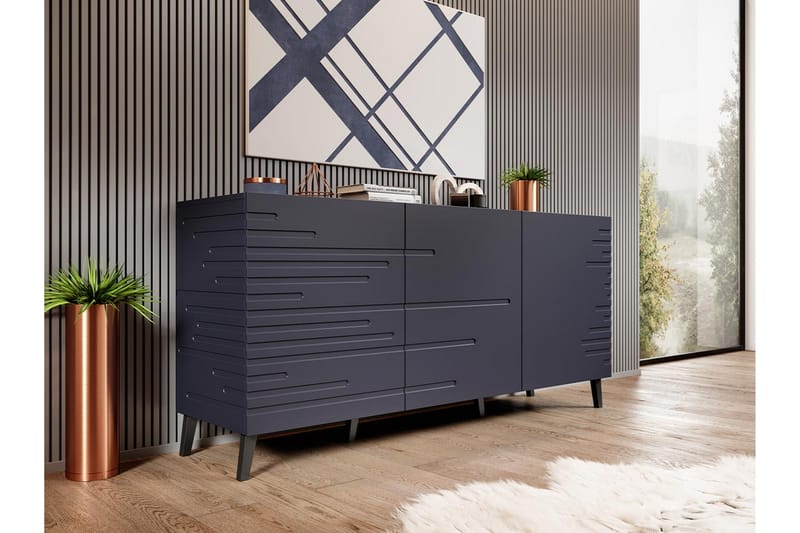 BOGACS Byrå 40x155 cm Marinblå/Svart - Förvaring - Förvaringsmöbler - Byrå