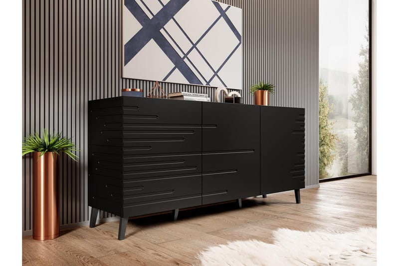 BOGACS Byrå 40x155 cm Svart - Förvaring - Förvaringsmöbler - Byrå