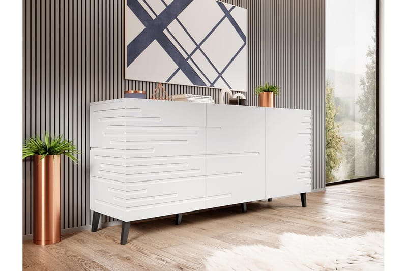 BOGACS Byrå 40x155 cm Vit/Svart - Förvaring - Förvaringsmöbler - Byrå