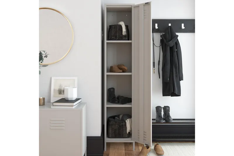 Bradford Highboard Ljusgrå - Dorel Home - Förvaring - Förvaringsmöbler - Byrå