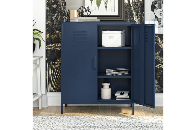 Bradford Highboard Mörkblå - Dorel Home - Förvaring - Förvaringsmöbler - Byrå
