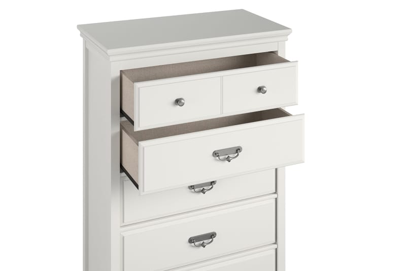 Bristol Byrå 88x49 cm 5 Lådor Vit - Dorel Home - Förvaring - Förvaringsmöbler - Byrå