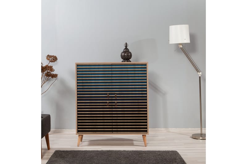 Brokind Förvaringsskåp 111 cm - Brun/Blå - Förvaring - Förvaringsmöbler - Byrå