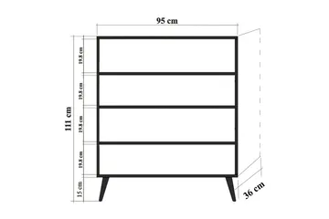 Brokind Förvaringsskåp 111 cm - Brun/Flerfärgad - Förvaring - Förvaringsmöbler - Byrå