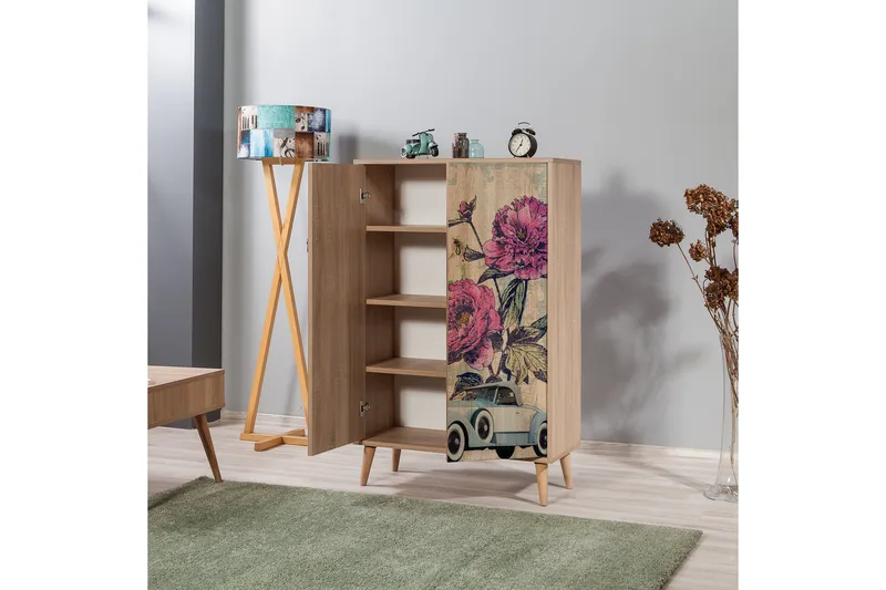 Brokind Förvaringsskåp 80 cm - Brun/Flerfärgad/Svart - Förvaring - Förvaringsmöbler - Byrå