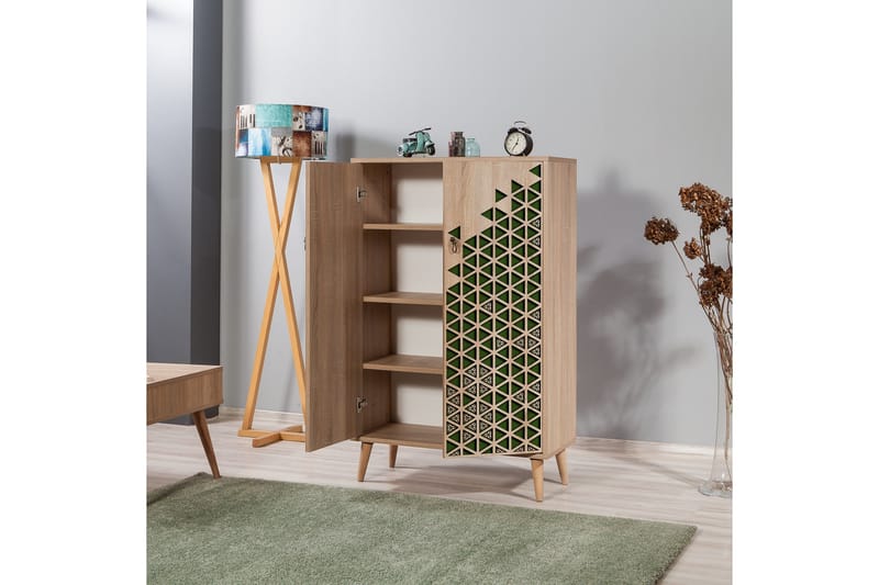 Brokind Förvaringsskåp 80 cm - Brun/Grön - Förvaring - Förvaringsmöbler - Byrå