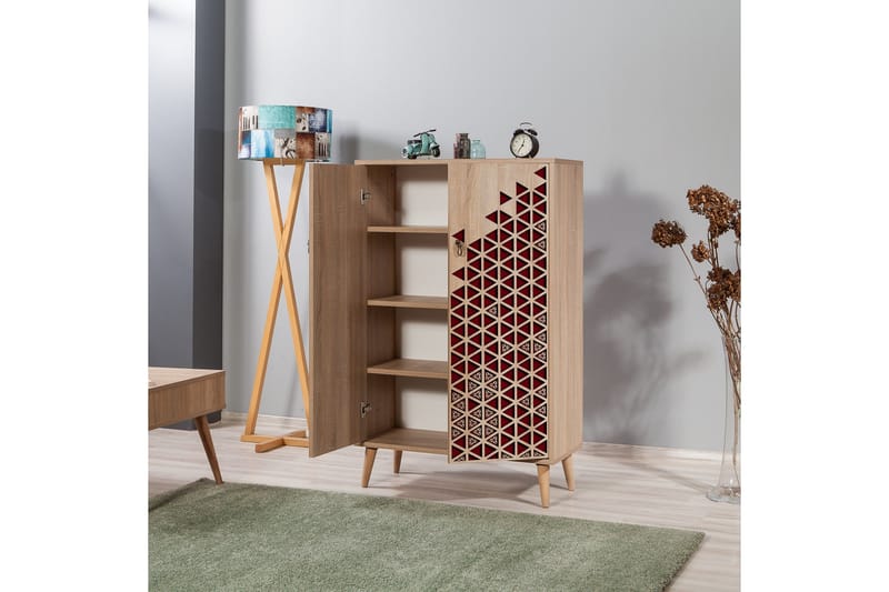 Brokind Förvaringsskåp 80 cm - Brun/Röd - Förvaring - Förvaringsmöbler - Byrå