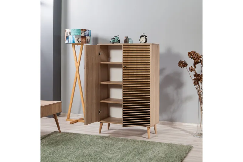 Brokind Förvaringsskåp 80 cm - Brun/Svart/Ek - Förvaring - Förvaringsmöbler - Byrå