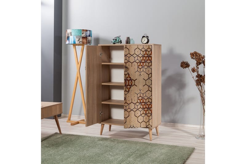 Brokind Förvaringsskåp 80 cm - Brun/Svart/Ek/Grå - Förvaring - Förvaringsmöbler - Byrå