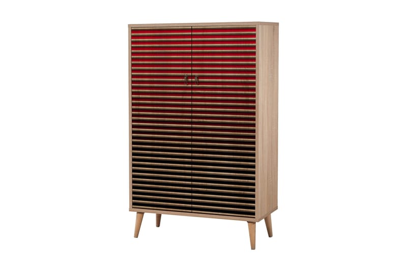 Brokind Förvaringsskåp 80 cm - Brun/Svart/Röd - Förvaring - Förvaringsmöbler - Byrå