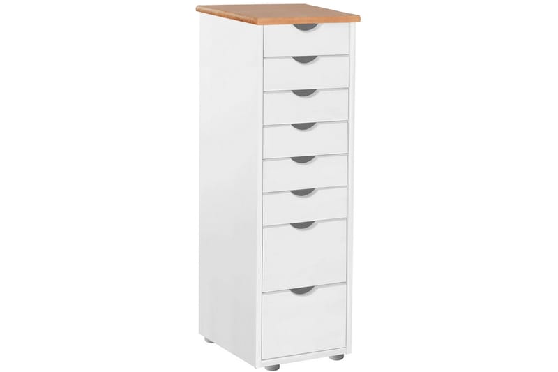 Brottkar Byrå 39x34 cm 8 Lådor - Vit - Förvaring - Förvaringsmöbler - Byrå