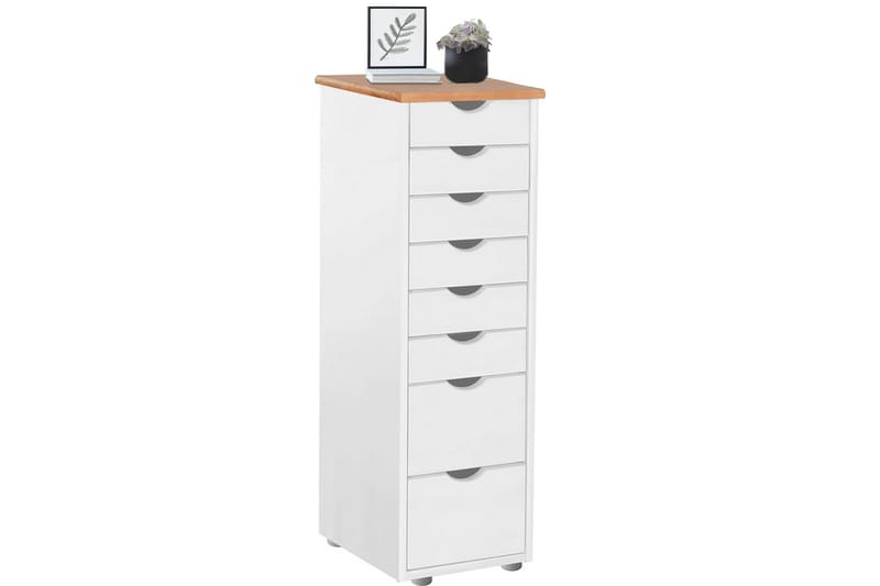 Brottkar Byrå 39x34 cm 8 Lådor - Vit - Förvaring - Förvaringsmöbler - Byrå