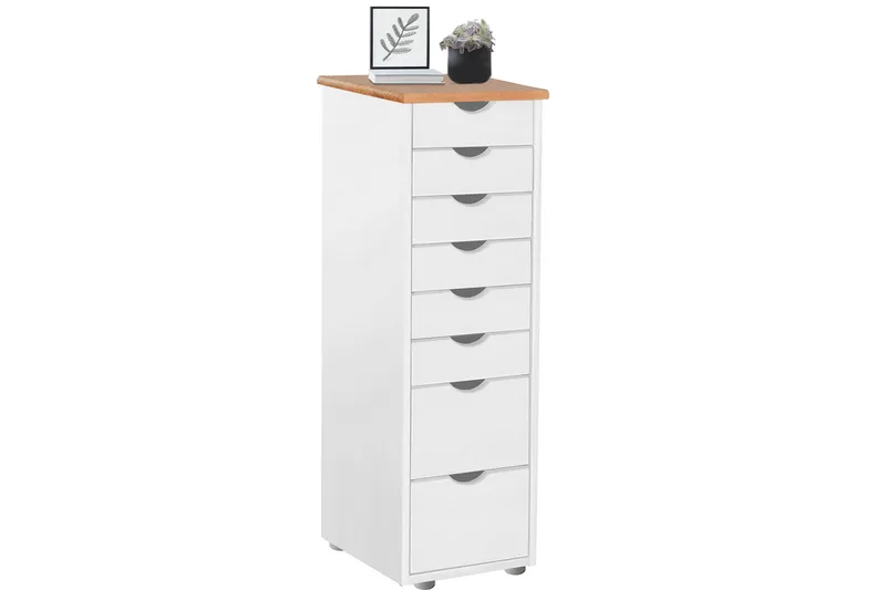 Brottkar Byrå 39x34 cm 8 Lådor - Vit - Förvaring - Förvaringsmöbler - Byrå