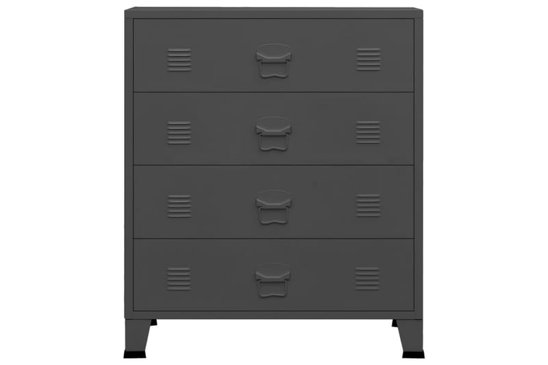 Byrå industriell antracit 78x40x93 cm metall - Antracit - Förvaring - Förvaringsmöbler - Byrå
