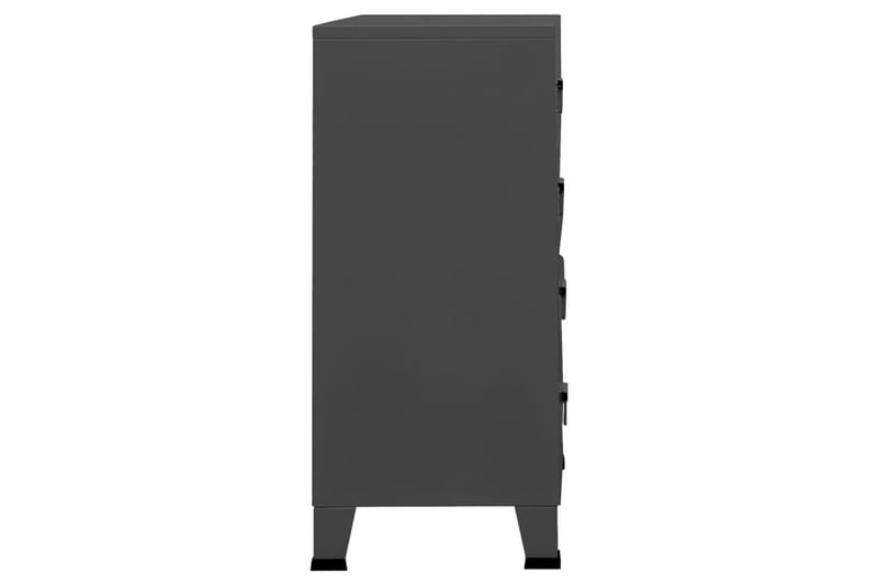 Byrå industriell antracit 78x40x93 cm metall - Antracit - Förvaring - Förvaringsmöbler - Byrå