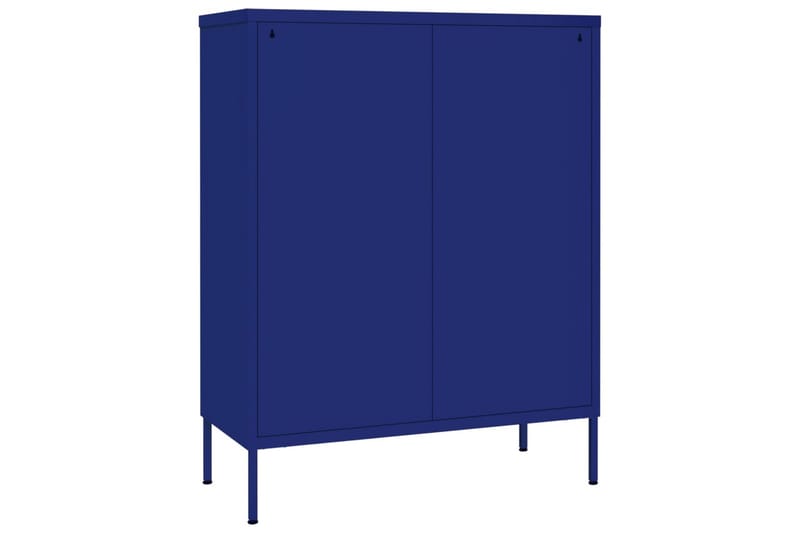 Byrå marinblå 80x35x101,5 cm stål - Blå - Förvaring - Förvaringsmöbler - Byrå